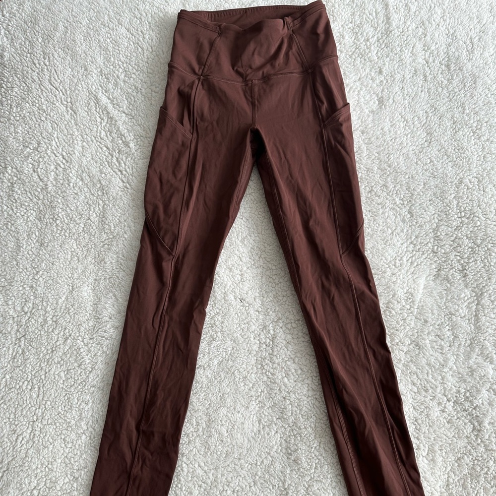 Lululemon leggings. Brown size 2 with pockets